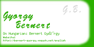 gyorgy bernert business card
